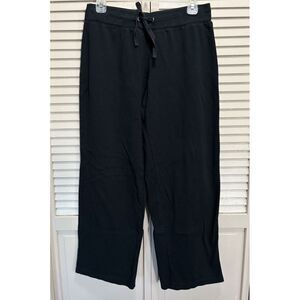NY & Co Athletic Sweatpants Black Size Medium Elastic Band/Tie Waist‎ Straight